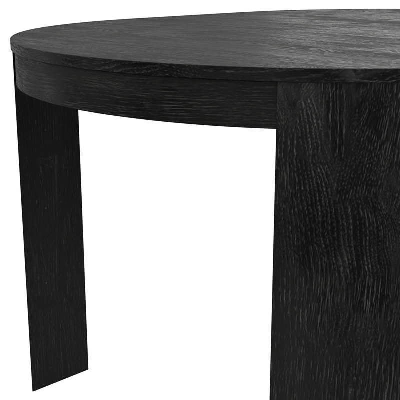 Table de salle à manger extensible 48 po Payton, Noir, noir, noir, noir