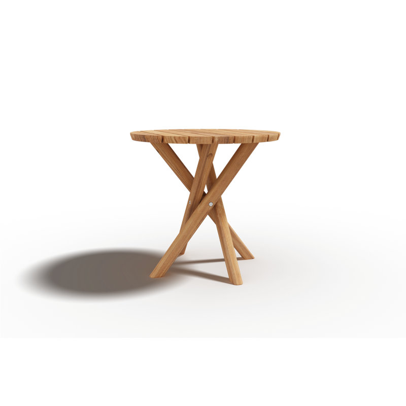 Round Teak Outdoor Side Table