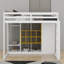 Lit mezzanine simple en bois avec tablettes, armoire et armoire-118037530-118037532