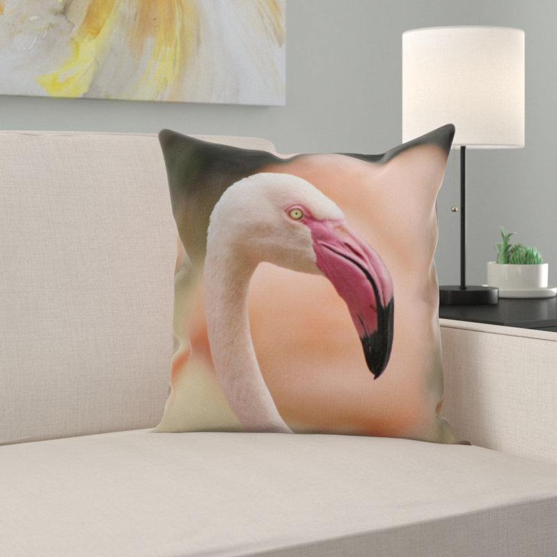 Coussin flamant rose