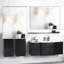 Miroir de salle de bain mural 40x30inch Blanc Brillant Rectangulaire