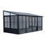 Gazebo Penguin Florence Solarium mural 2,4 m x 4,9 m Toit en métal - Noir-108608078-91327404
