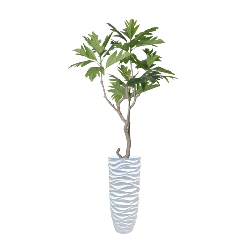 91.5'' Faux Fiddle Tree Tree in Pot