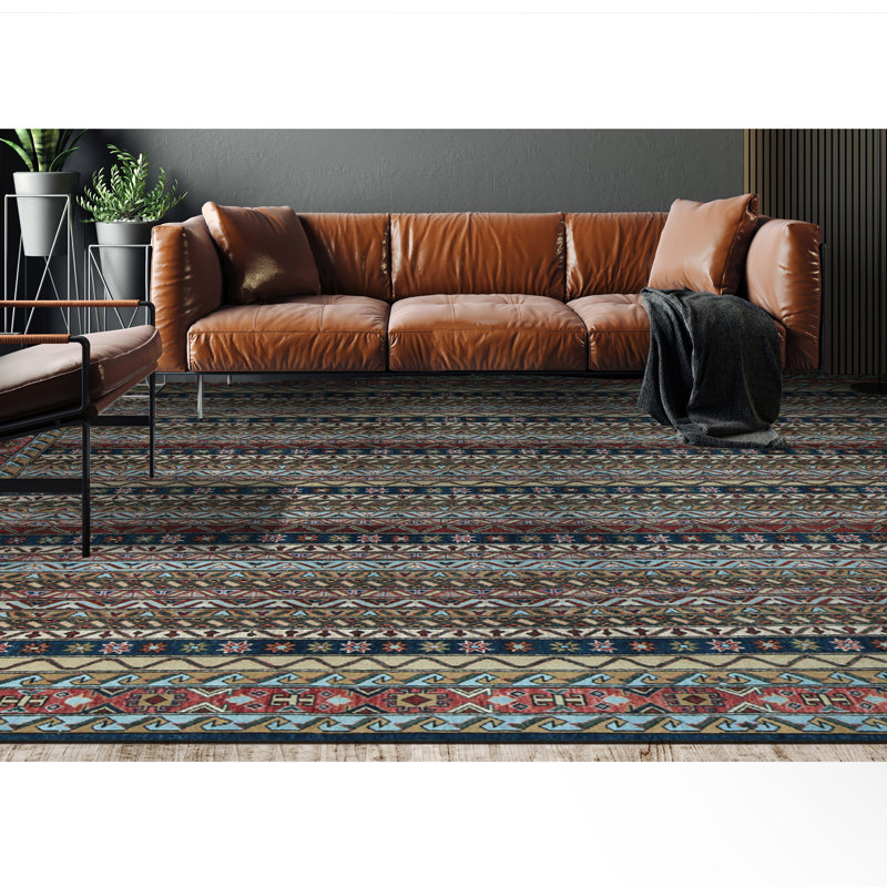 Aryana Wool Plaid Area Rug in Multicolor, Rectangle 8'1" x 10'