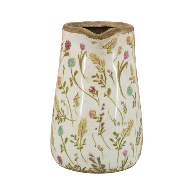Multicolor Ceramic Decorative Vase, 7.1x4.5x6.3 Inch, for Living Room, Bedroom, Office, Home Decor