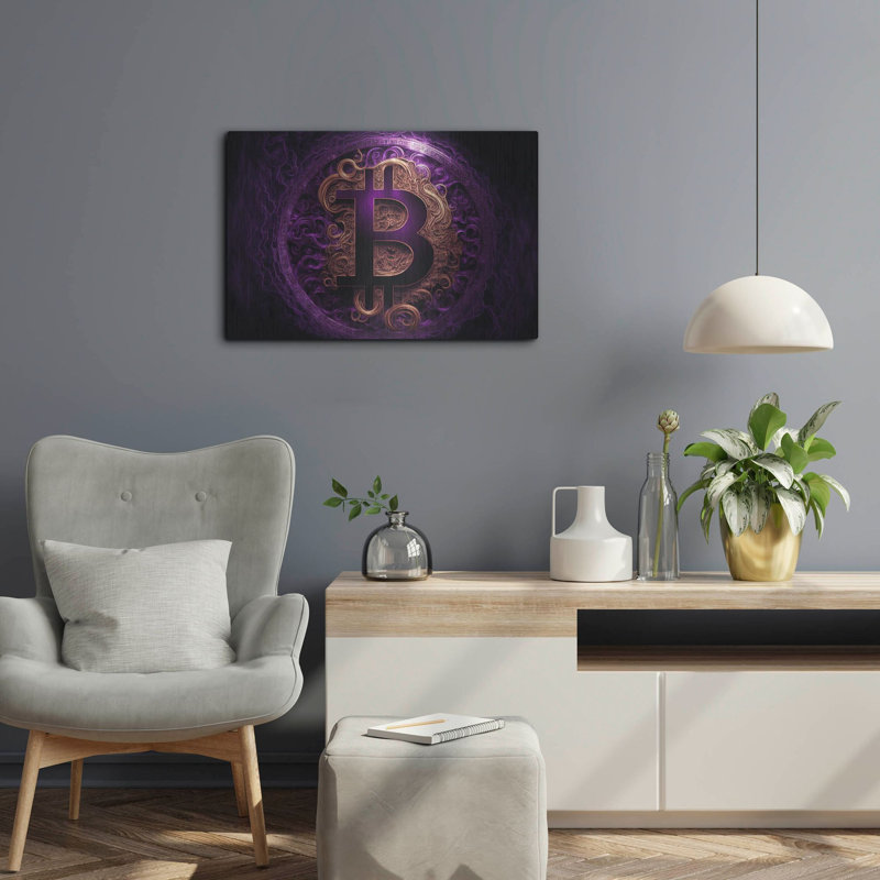 «Bitcoin Realm» par Epic Portfolio, art mural en métal, H 16 po x l 24 po