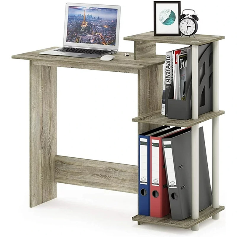 Brytni Computer Desk, Sonoma Oak/White