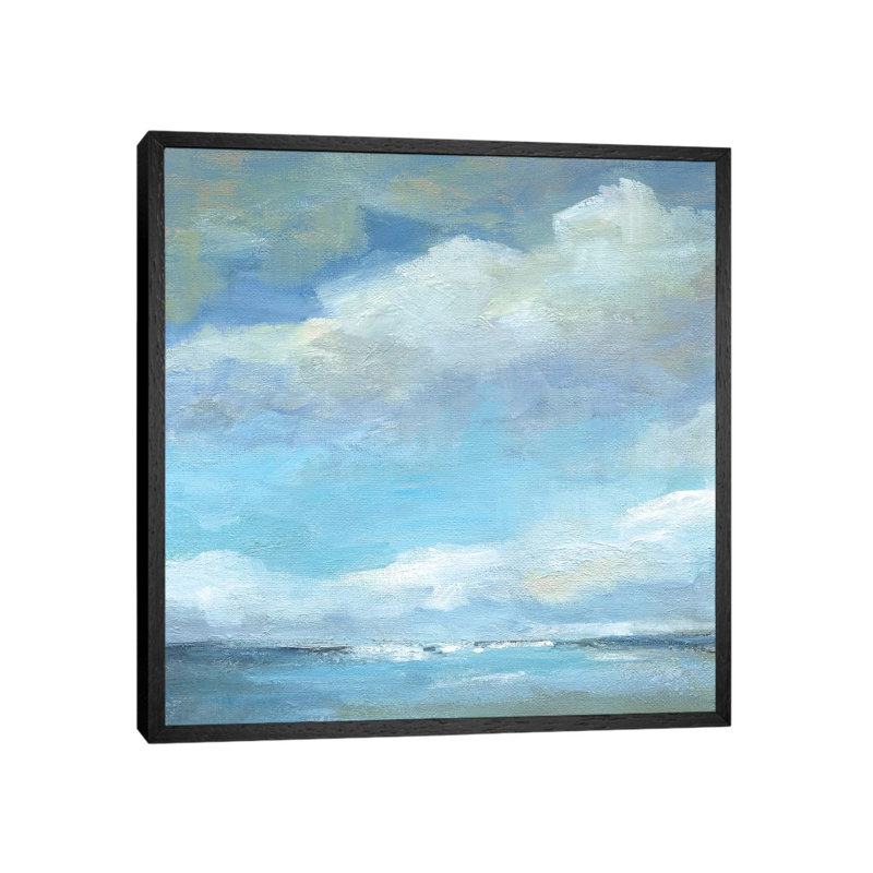 Sunset Shadows by Carol Robinson - Painting on Canvas, 45.72 cm H x 45.72 cm W, Black Framed