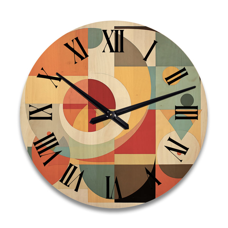Horloge murale en bois massif Pingry, Grand