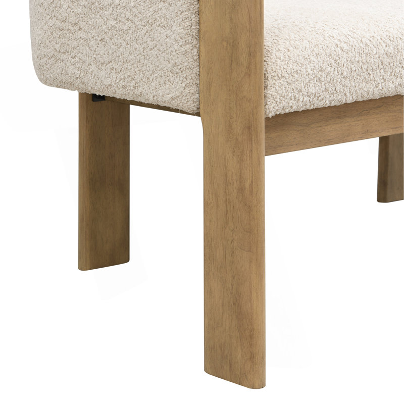 Causeuse 48,5 po, Beige bouclé