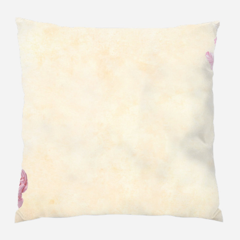 Coussin décoratif fleur Waloo, Microsuède, Intérieur