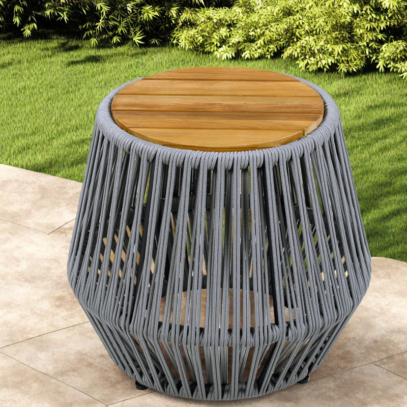 Tables de patio durables, corde moderne en bois d'acacia côtier pour la maison