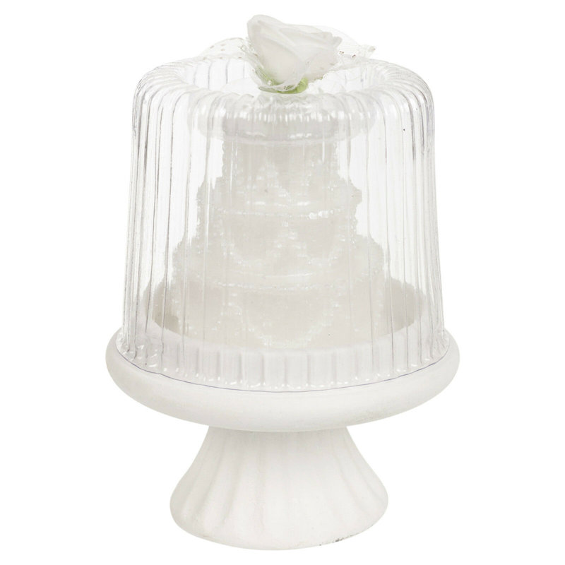 4 Piece Plastic / Acrylic Tabletop Dish Set with Candle Included
