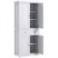 Armoire de rangement de 72,5 po de hauteur, garde-manger autoportant avec 4 portes et tablettes réglables pour la salle à manger