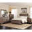 Washed Taupe Queen Panel Bed