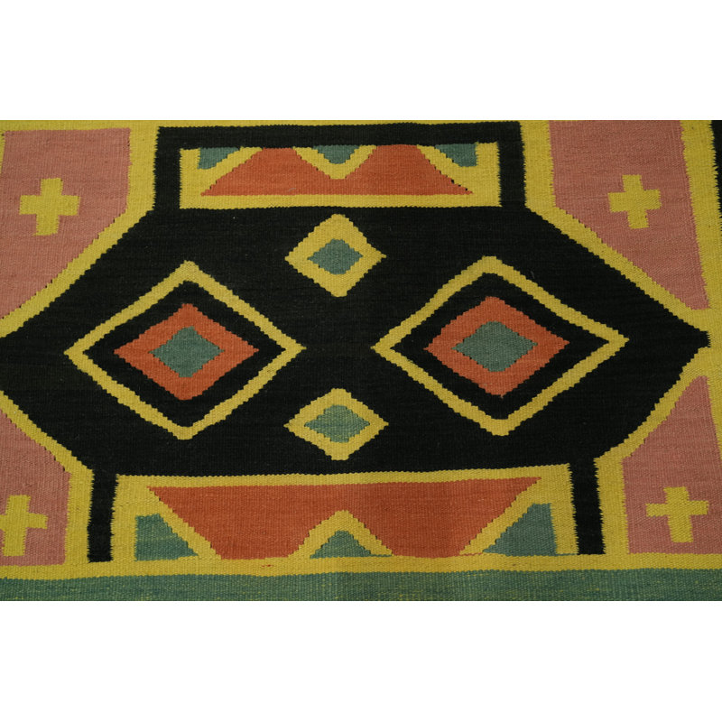 Tapis géométrique kilim carré 8 x 8