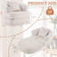 Fauteuil demi-tonneau d'appoint convertible surdimensionné rembourré-884801908