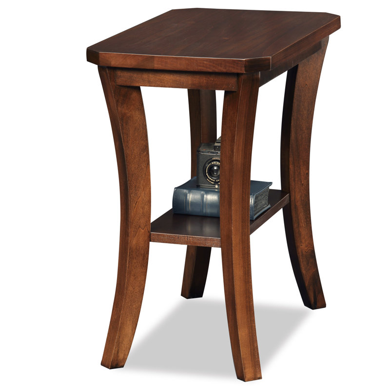 Boa Solid Wood Narrow End Table, Chocolate Cherry