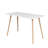 Scandinavian Study Desk with Numerous Shelves, White Finish, 47.2 x 30.3 x 23.6 inches | 100% Melamine Coated Particle Board, Thickness: 0.7 inches | Wooden Legs, Additional Storage, Ground Fixing Capability-1083640728