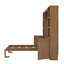 Grand lit escamotable en bois avec tablettes et armoires de rangement