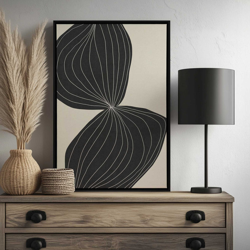 Mouvement 3 par Alisa Galitsyna, reproduction d'art sur toile, Noir, H 18 po x l 12 po, Cadre flottant