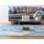Tapis géométrique bleu / orange Bearden-31884326