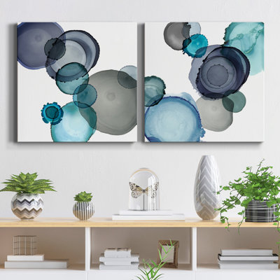 Verre de mer I - ensemble de 2 impressions sur toile tendue