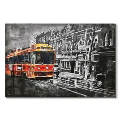 Transport, art mural noir et blanc
