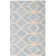 Rodgers Hand Woven Flat Weave Wool/Cotton Geometric Rug in Blue/Ivory
