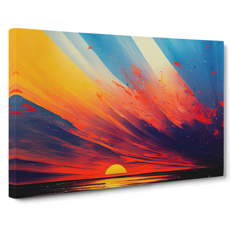 Sunset Splash Vol.1 - Wrapped Canvas, 50cm H x 76cm W x 3cm D