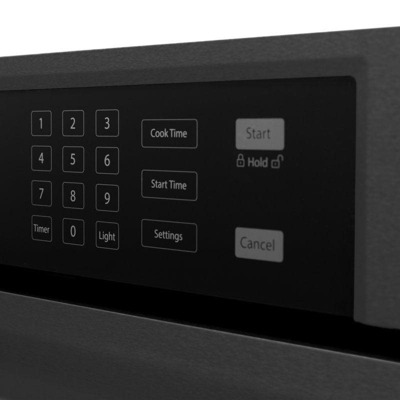 ZLINE 30 in. Autograph Wall Oven w/ Air Fry in Black Stainless Steel with Gold Handle, Black Stainless Steel