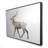 Deer and Forest Canvas | Brown Trees Animals Framed Art Decor