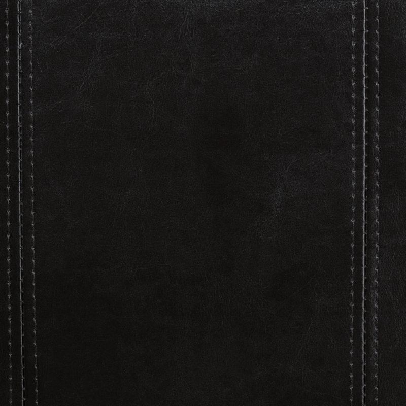 Repose-pieds rectangulaire avec rangement relevable Dover, Similicuir noir minuit