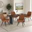 Modern Dining Chairs 54.8*46.9*83.2cm Tech Fabric Upholstery with Stylish Design Sofa-Level Cushioning Pet-Friendly Durable Scratch Resistant for Kitchen Dining Room or Home Office-1022161957-1022161979