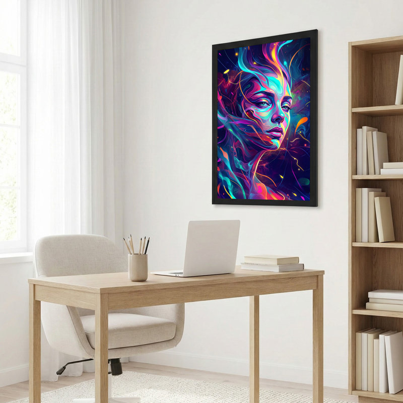 Art mural abstrait sur toile, H 36 po x l 24 po