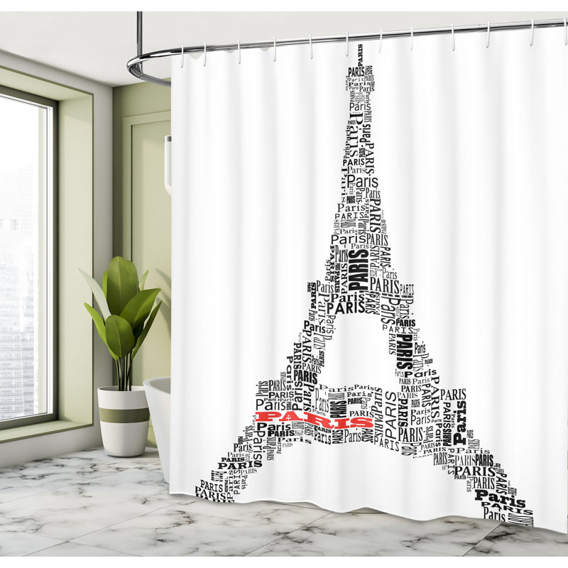 Shower Curtain with Hooks Included, 84"H x 69"W