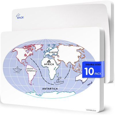 Feuilles d'entraînement Scribbledo Continent 9 po x 12 po Map of the Sept Continents 