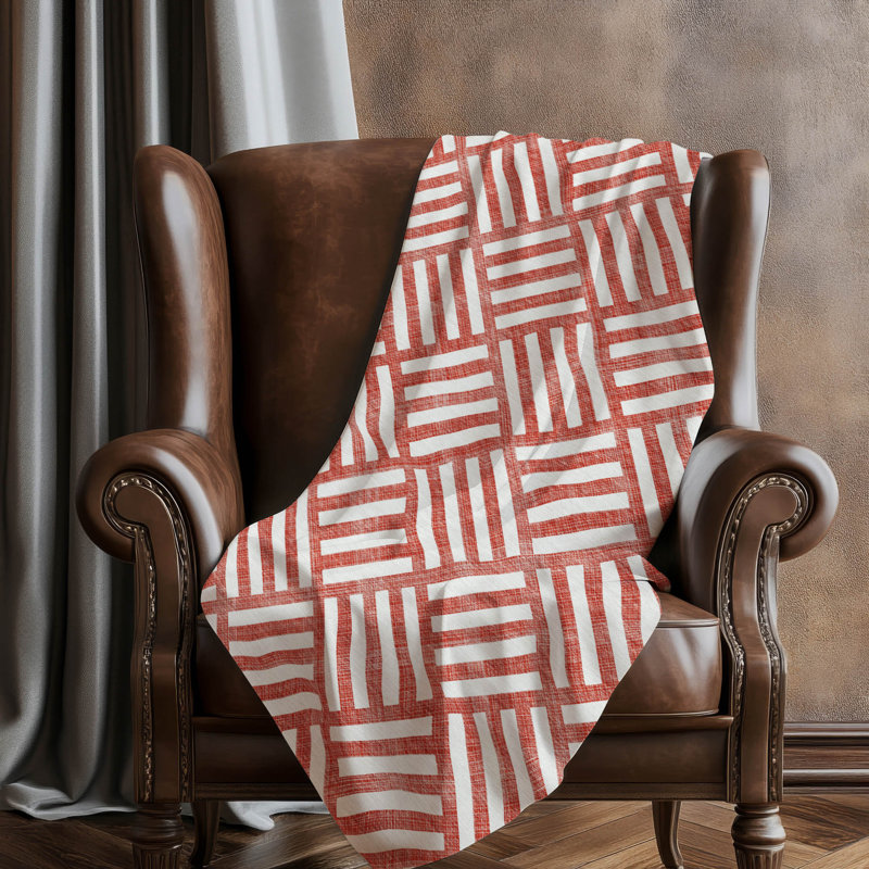 Jeté carré Addison Sherpa ASB620, Rouge