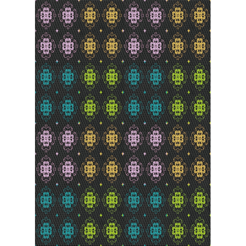 Tapis de zone noire en laine touffeté à la main Crippen