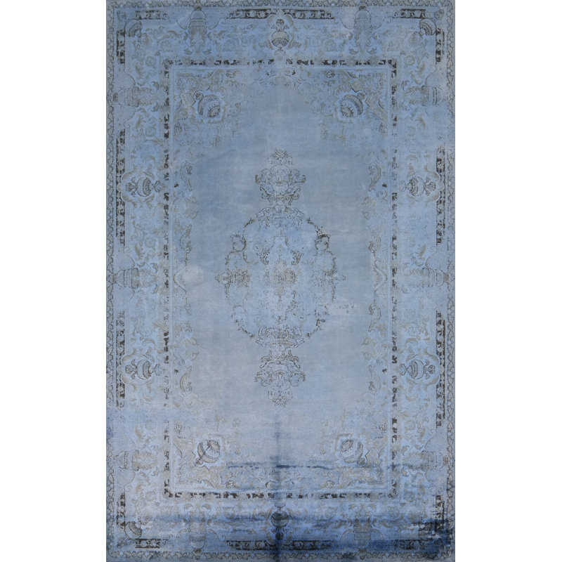 Superbe tapis bleu 5 x 7