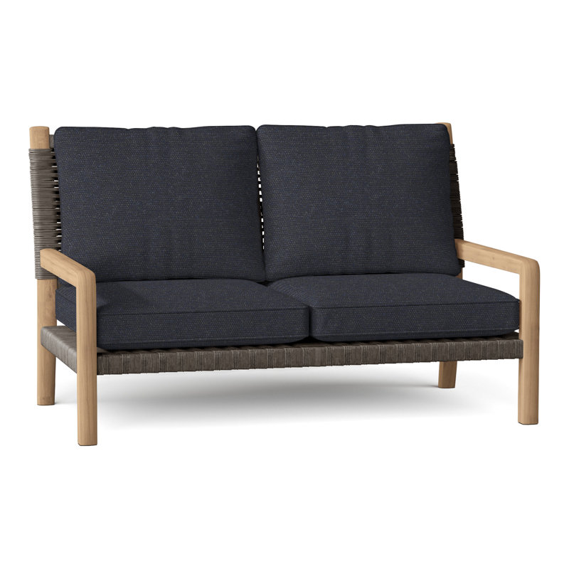 Hudson Outdoor 2 - Seat Loveseat, Hudson Charcoal Lace, Perigold Play Navy