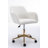 Modern Teddy Fabric Material Adjustable Height 360 Revolving Home Office Chair With Gold Metal Legs And Universal Wheel For Indoor-438227289