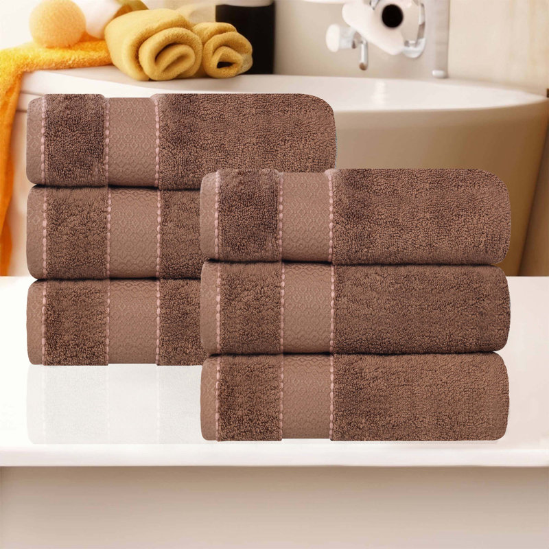 Treiber Egyptian Giza Cotton Hand Towel, Chocolate