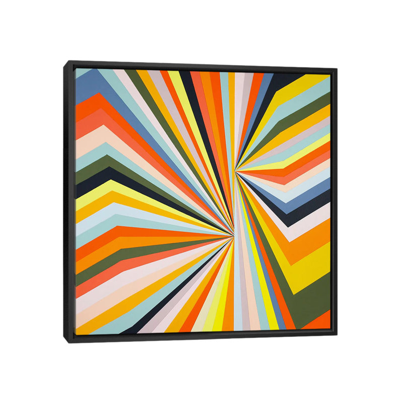 « critical distance », impression sur toile tendue, H 18 po x l 18 po x P 1,5 po, Toile avec cadre noir, Pas de tapis