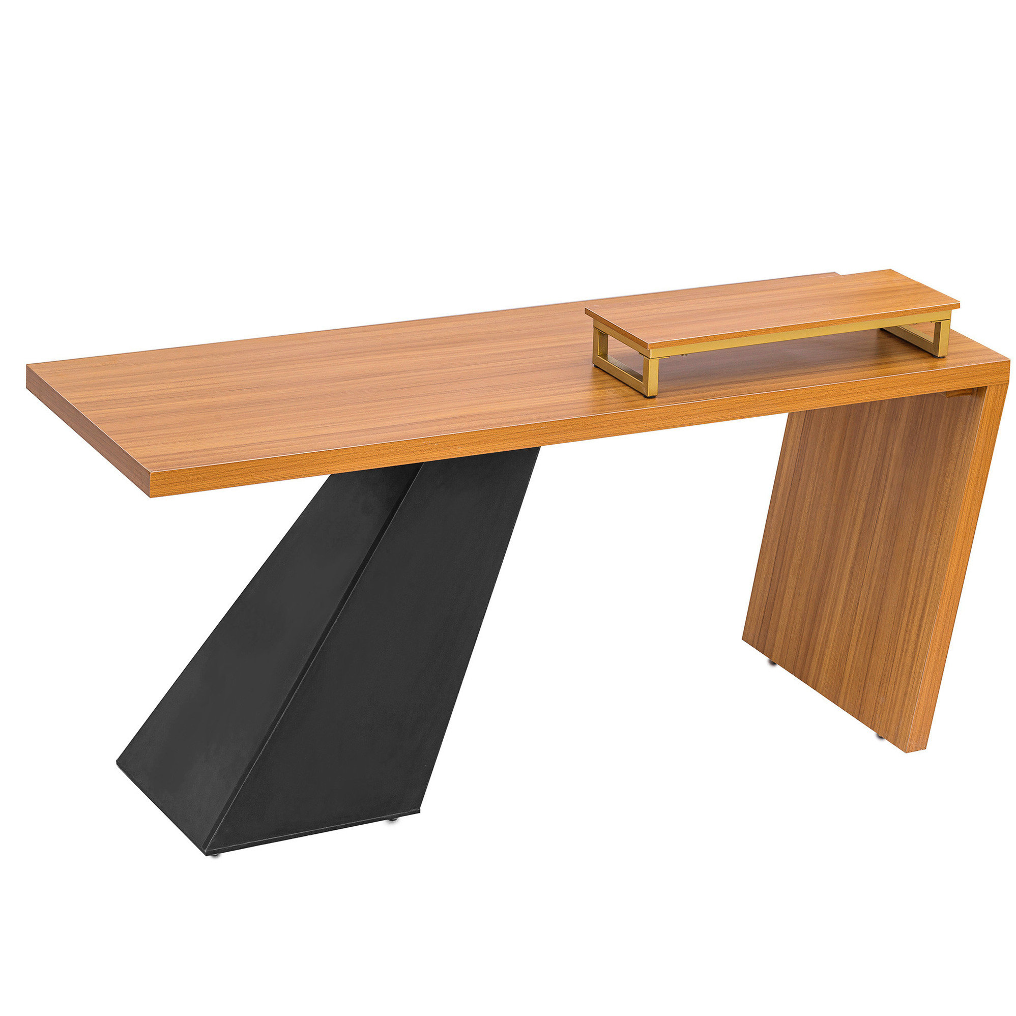 Inbox Zero Home Office Writing Desk With Added Space - Modern Rustic ...