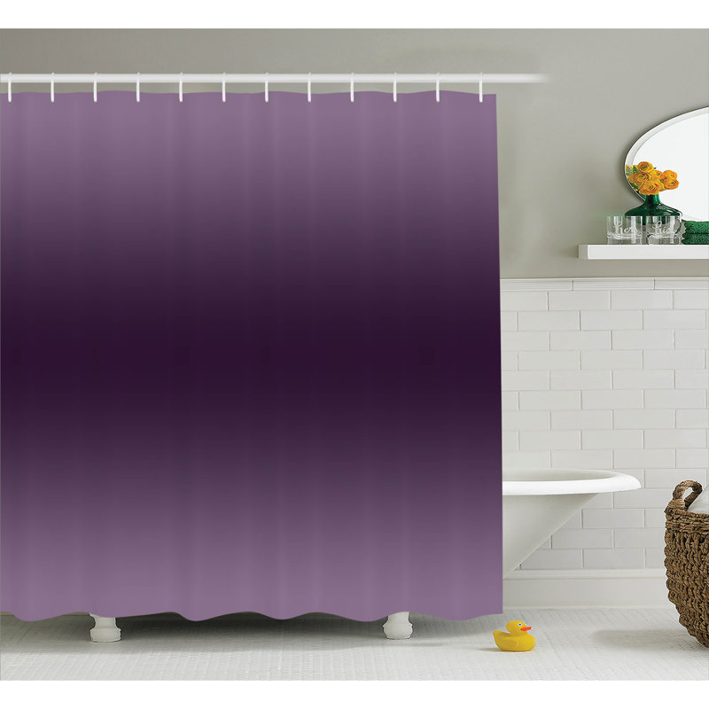 Rideau de douche simple Dothan Smokey, H 75 po x l 69 po, Mauve