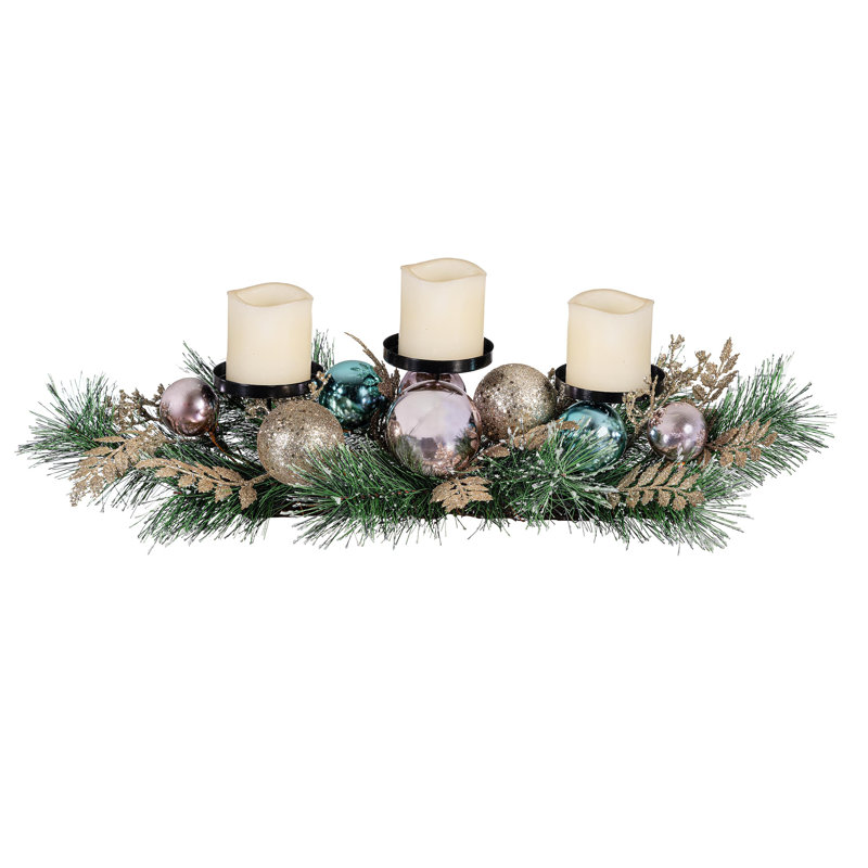 Décoration de table fausse bougie florale