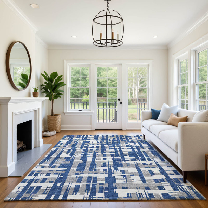 Premium Machine Washable Chelston AMF1849 Stripes Rug, Rectangle 5' x 7'6"