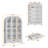 77.2'' H Glass Door Display Case Curio Cabinet Dining Cabinet With 2 Drawers