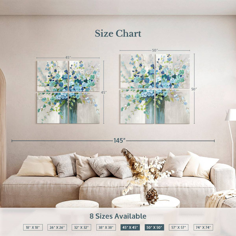 Harnek Sea Isle Wildflowers, 45" H x 45" W